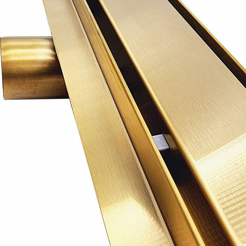 Odpływ liniowy SANITLINE złoty (MOSIĄDZ) 2w1 60 CM