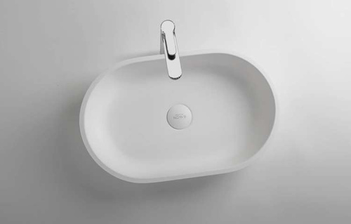 Umywalka Ravon Modern nablatowa 53,5 x 34 x 13 cm, biały połysk