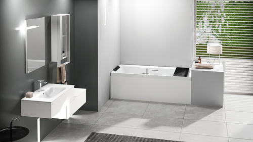 Wanna do zabudowy Novellini Divina 180x100, biały połysk