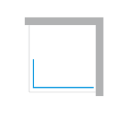 Kabina prysznicowa walk-in Eventa 70x200 cm, srebrny, ze ścianką.