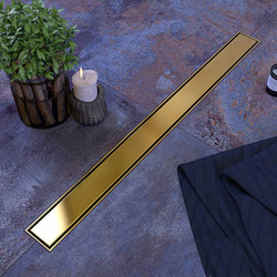 Odpływ liniowy SANITLINE złoty (MOSIĄDZ) 2w1 60 CM